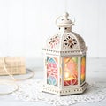 Cute Lantern on transparent background Royalty Free Stock Photo