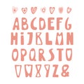 Cute latin alphabet