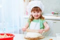 Portrait of cute baby chef happiness laughing Royalty Free Stock Photo