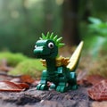 Cute Lego Dilophosaurus: Green Dinosaur Toy For Little Children