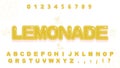 Cute lemonde alphabet in cartoon style for kid Royalty Free Stock Photo
