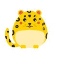 Cute leopard. Children style, isolated design elements, vector illustration Royalty Free Stock Photo