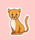 Cute leopard icon