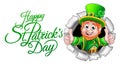 Cartoon Leprechaun Happy St Patricks Day Royalty Free Stock Photo