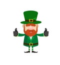 Cute Leprechaun Cartoon - Double Thumbs Up