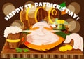 Cute leprechaun got drunk on st patricks holiday