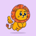 Cute lion angel cartoon design