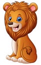 Cute lion cartoon sitting Royalty Free Stock Photo