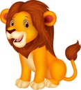 Cute lion cartoon sitting Royalty Free Stock Photo