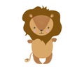 Cute lion cartoon vector illustration. Royalty Free Stock Photo