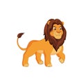 Cute lion cartoon on a white background. vector Royalty Free Stock Photo