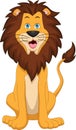 cute lion cartoon on white background Royalty Free Stock Photo