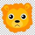 Cute Lion Face at Transparent Effect Background Royalty Free Stock Photo