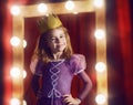 Cute little actress. Royalty Free Stock Photo