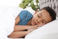 Cute little African-American boy sleeping Royalty Free Stock Photo