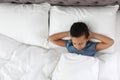 Cute little African-American boy sleeping in bed Royalty Free Stock Photo