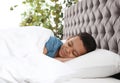 Cute little African-American boy sleeping Royalty Free Stock Photo