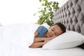 Cute little African-American boy sleeping Royalty Free Stock Photo