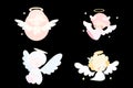 cute little angel cartoon characters. Royalty Free Stock Photo