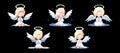 cute little angel cartoon characters. Royalty Free Stock Photo