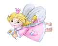 Cute little angel cartoon. Royalty Free Stock Photo