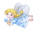 Cute little angel cartoon. Royalty Free Stock Photo