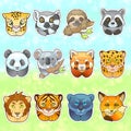 cute little animals, funny stickers
