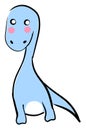Cute little apatosaurus, illustration, vector Royalty Free Stock Photo