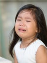 Cute little asian girl crying. Royalty Free Stock Photo