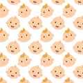 Cute and little babies heads pattern