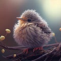 Cute little baby bird