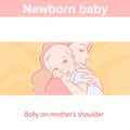 Cute little baby boy or girl with mother. Royalty Free Stock Photo