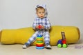 Baby Boy Playing. Royalty Free Stock Photo