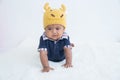 Cute little baby constipation Royalty Free Stock Photo