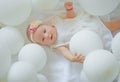 Cute little baby. Family. Child care. Childrens day. Sweet little baby. New life and birth. Portrait of happy little Royalty Free Stock Photo