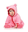 Cute little baby girl in pink Royalty Free Stock Photo