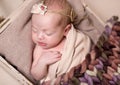 Cute little baby sweetly sleeping Royalty Free Stock Photo