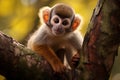 Cute Little Baby monkey in forest