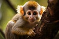 Cute Little Baby monkey in forest