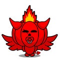 baby red devil pumpkin mascot