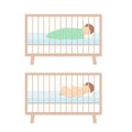 Cute little baby sleep in bed Royalty Free Stock Photo