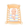 Cute little baby  sleep peacefully in bed Royalty Free Stock Photo