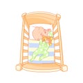 Cute little baby  sleep peacefully in bed Royalty Free Stock Photo