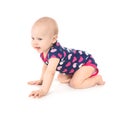 Cute little baby on white background Royalty Free Stock Photo