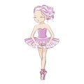 Cute little ballerina. Royalty Free Stock Photo