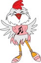 Cute little ballerina chicken vector illustration Royalty Free Stock Photo