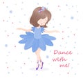 Cute little ballerina Royalty Free Stock Photo