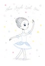 Cute little ballerina Royalty Free Stock Photo