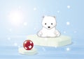 Cute little bear and ball