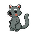 Cute little bearcat cartoon standing